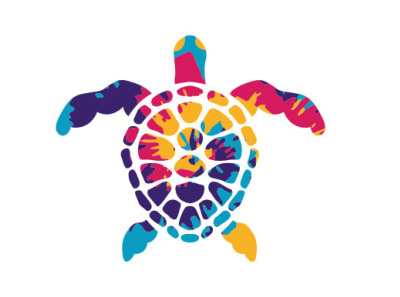 Hawaiian Tie Dye Sea Turtle 580x386 branding craft crafts logo modern typography unique