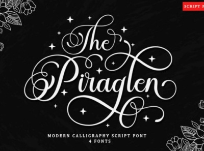 The Piraglen Font charming design elegant font fontdesign handwriting unique wedding invitation