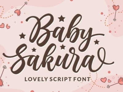 Baby Sakura Font font fontdesign handwritten script unique