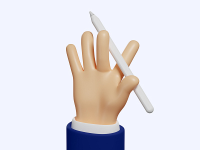 3D set of hands. Painting tools