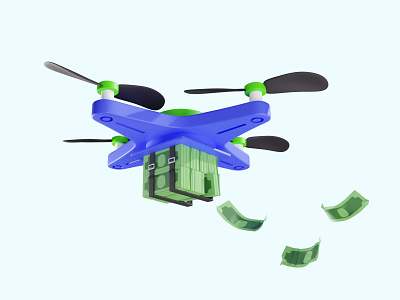 3d drones 3d 3d graphics 3d modeling 3d rendering app business cash delivery design drone drones illustration mobile money money bills profit sack ui web web site