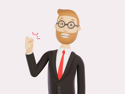 3D Businessman 3d app boy business businessman cartoon character design entrepreneur gestures glasses illustration man mobile people render ui web web site work