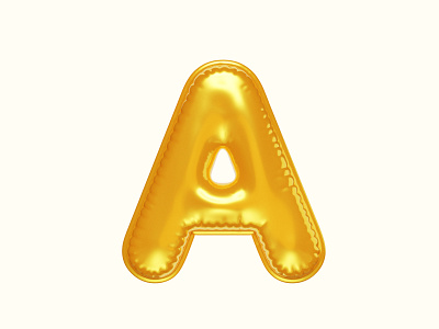 3D Letters 3d alphabet app balloon balloons design event font golden illustration letter letters render rendering text texture ui web web site yellow