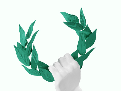 Laurel Wreath 3d app hand illustration laurel modeling peace plaster render sculpture statue symbol victory war web winner wreath
