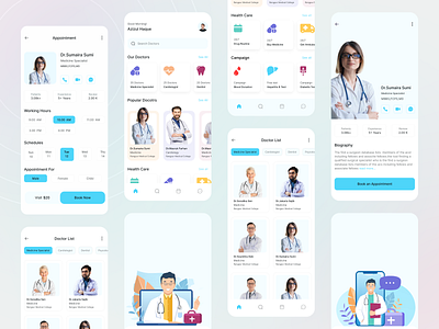 medical app appdesign branding doctor doctor app doctor appointment app design graphic design ios medical app medical medical app medical app booking page medical app design medical app details page medical app homepage medical app onboarding page medical mobile app medicall app doctor list page online medical app product design website design