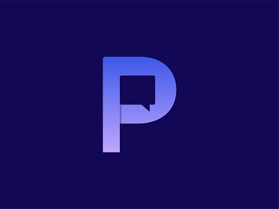 P letter logo (P+Chat)