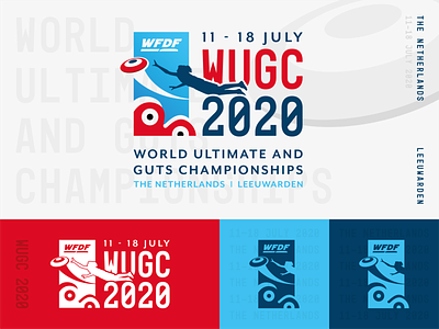 WUGC 2020 (World Ultimate and Guts Championships 2020) event logo frisbee leeuwarden sports logo ultimate frisbee wfdf world championship world cup logo worldcup wugc wugc2020