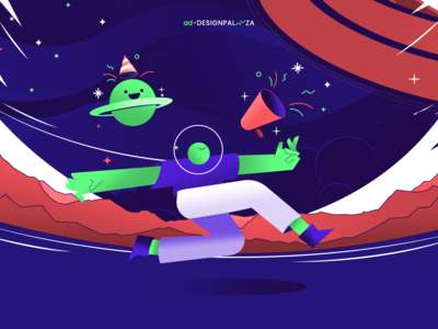 Ad Designpalooza Illustrations branding illustration space