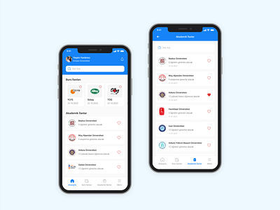 Akademik Kadro İlanları Redesign academy app blue design education favorite graphic design home homepage illustration learn listing page ui