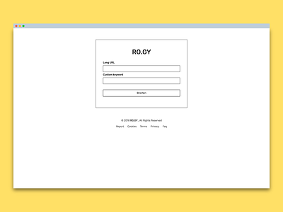 Website design and development for RO.GY design frontend minimal web development