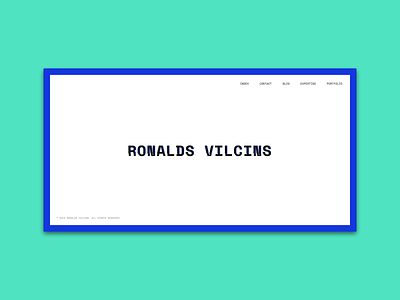 Ronalds Vilcins glitch personal space mono website