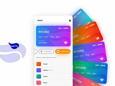 Wallet Card UI design app branding design fintech graphic design illustration ui ux vector