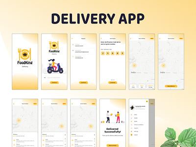 Food Delivery Flutter Application Design and Development branding design graphic design icon illustration logo typography ui ux vector