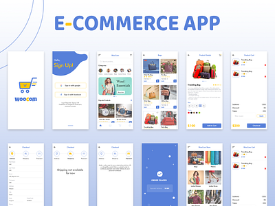 Ecommerce Application using Flutter with Android and IOS branding design graphic design icon illustration logo typography ui ux vector