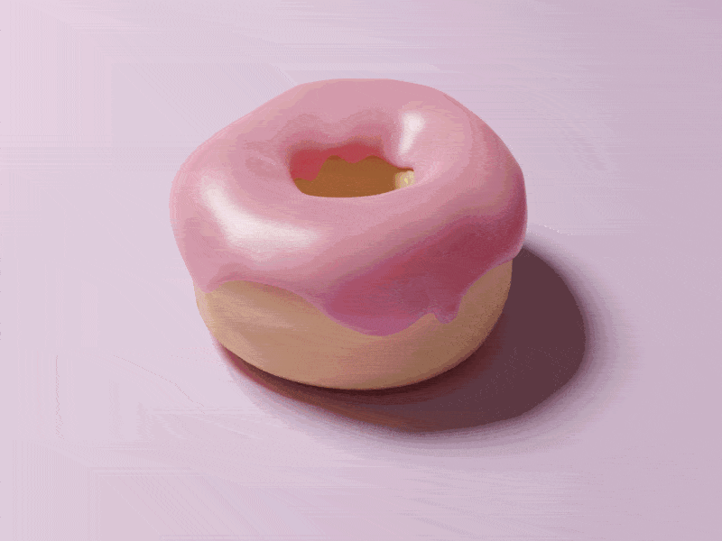 Pink Donuts 3d animation colorful design donut gif motion graphics pink rebound shot