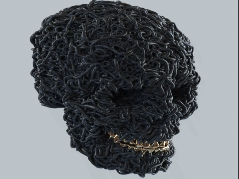 Scary Skull animation black gif motion graphics skull skulls