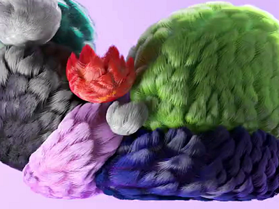 Fur Ball Up animation colorful design gif motion graphics