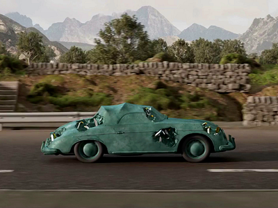 Eroding Racers after effects animation art car concept creative design dribbble illustration motion graphics nft video