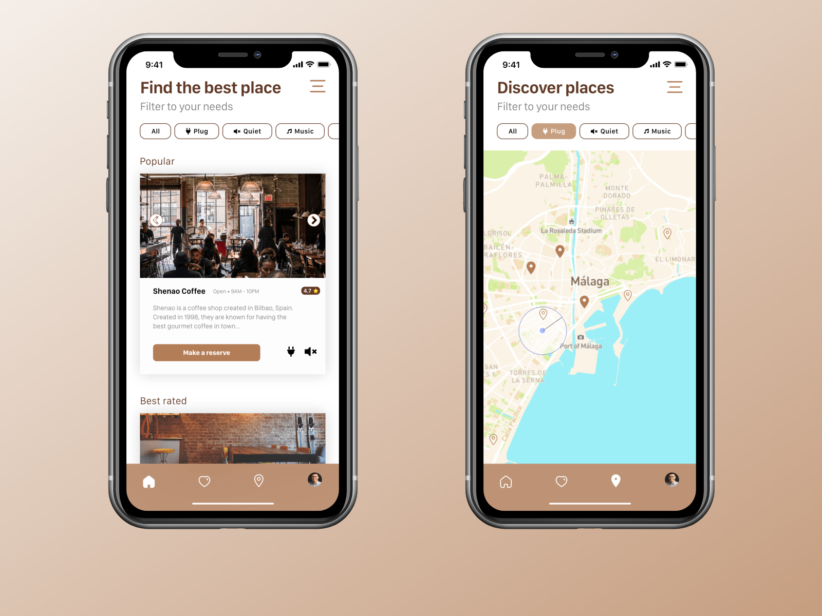 Coffee Shop - Remote work by Matheus Silveira on Dribbble Maps Lokasi Cafe untuk Remote Working
