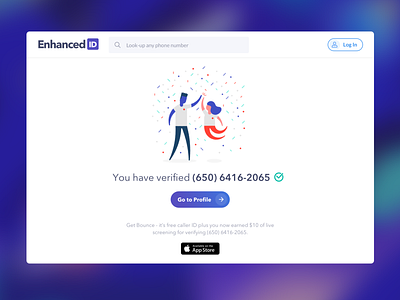 Enhanced ID - phone verification phone verification profile website responsive clean design verification verified website website