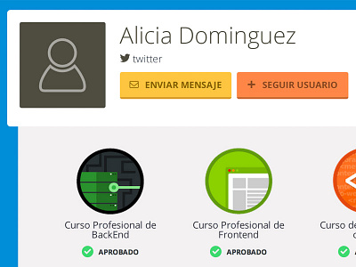 Propuesta de botón Seguir Usuario flat follow orange button retina display ui design ux button