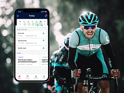 Cycling Coach Mobile App app design ui ux
