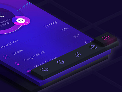 Dark UI Mobile Design