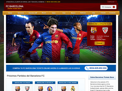 Barcelona Ticket Store ui design ui elements web design web designer