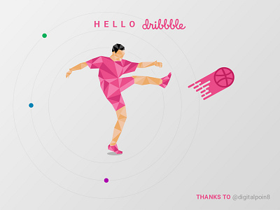 Hello Dribbblers draft dribbble dribbble invite first shot giveway invite simple