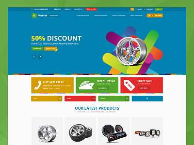 Fani 4x4 clean colorful design ecommerce flat product products ui ux