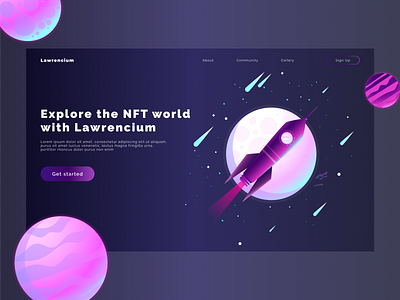 Explore NFT art branding design graphic design illustration landing logo nft space typography ui ux vector web