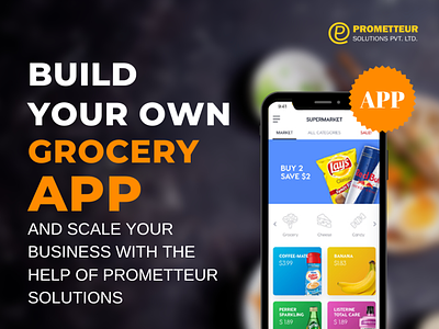 Mobile App Development app development apps design grocery groceryapp illustration logo mobile app development mobile app development company mobile applications mobile apps prometteursolutions