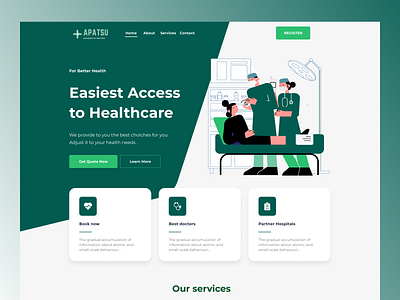 APATSU HEALTHCARE app branding design graphic design illustration ui ux vector