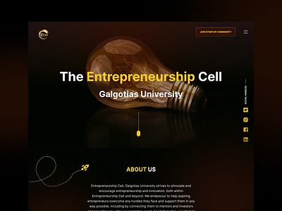 Entrepreneurship Cell business design entrepreneurship graphic design illustration logo startup typography ui ux