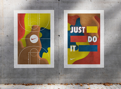 Nike Poster Concept advertising concept figma graphic design mockup nike nike basketball poster realistic red yellow