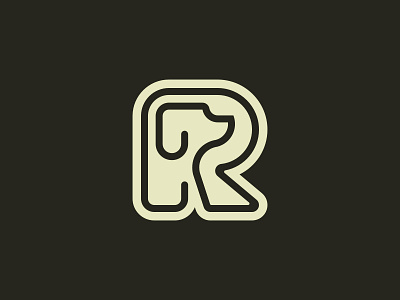 Letter R Dog Logo