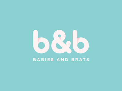 b&b babies and brats blue branding identity lettering logo monogram nannie type typography