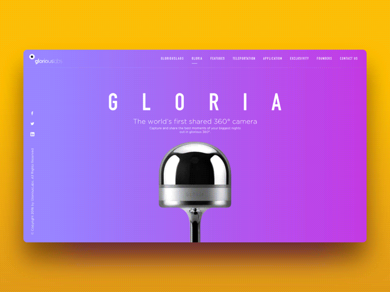 GloriousLabs Website after effects creative design layout product interactive search animation results typography ui ux web design webdesign website