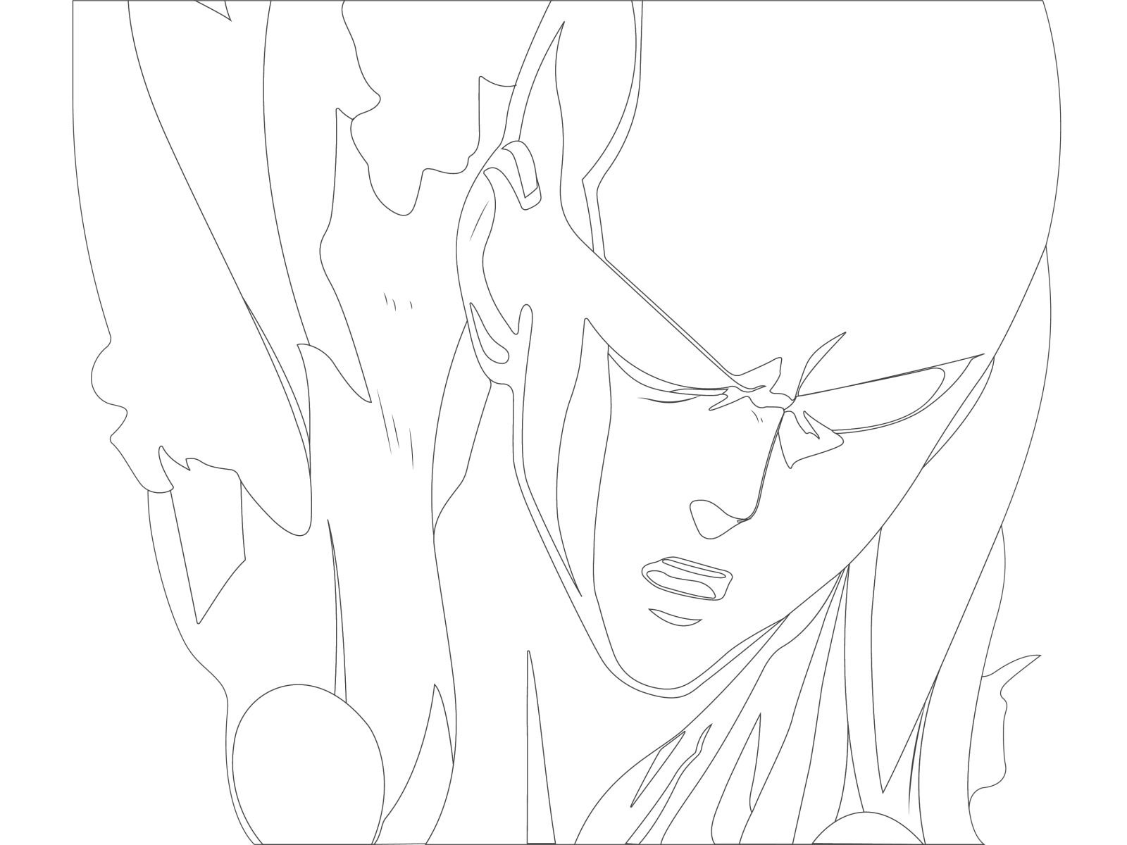 Anime Charecter LIne art or Outline by Al Hasan Piqul on Dribbble