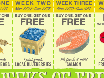 Five Week Coupon Mailer round one blueberries coupon grocery mailer portland produce salmon seafood zupans markets