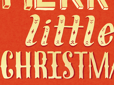 Christmas Lettering christmas christmas card hand drawn type merry typography warm colors