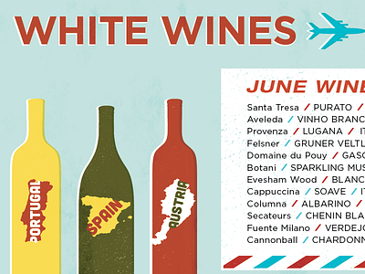 "Flight of Wine" banner airmail airplane bottles map travel twa white wine wine winery