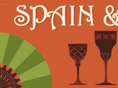 Spain/Portugal Wine Banner cups fan goblets portugal spain spanish vinho vino wine