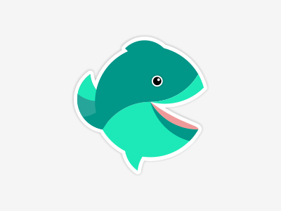 Fish Icon (Mobile App) android app clean design fish flat icon logo material mint simple