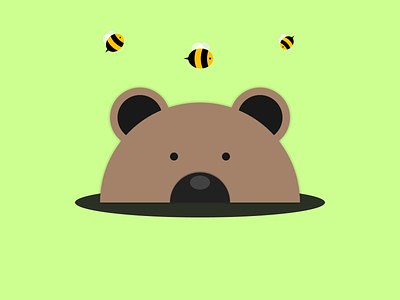 Teddy-Bear android app bear bees character design flat game icon material simple teddy