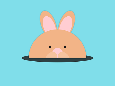 Bunny android app bunny character design flat game icon material simple