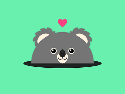 Koala-Bear android app bear character design flat game icon koala love material simple