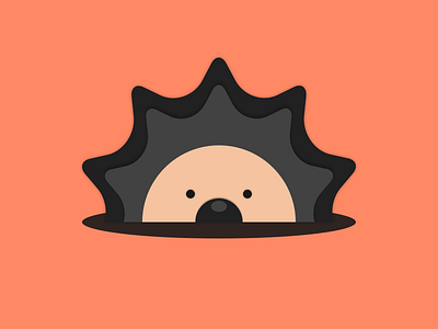 Hedgehog android app character design flat game hedgehog icon material simple