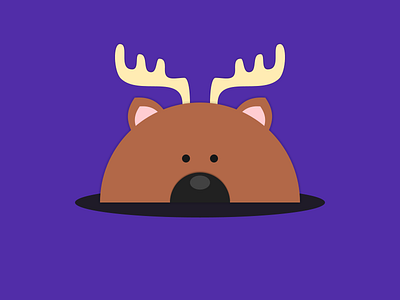 Deer android app character deer design flat game icon material simple
