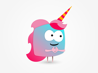 Marshmallow Unicorn android app blue character marshmallow material pink smile unicorn